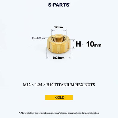 Grade 5 Titanium Hex Nuts M4–M12 | Metric & Fine Thread