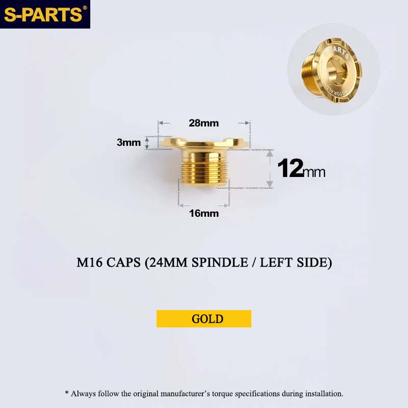 Titanium Spindle Bolt for ROTOR ALDHU Cranksets | M16 M19 M22 | 24mm, 30mm & DUB Compatible