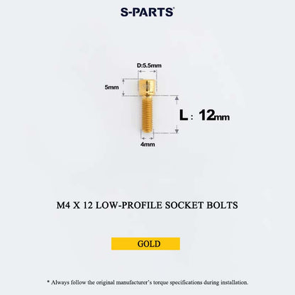 M4 Titanium Low-Profile Small-Head Socket Bolt D5.5 for Grip Lock Ring & Brake Lever Adjustment