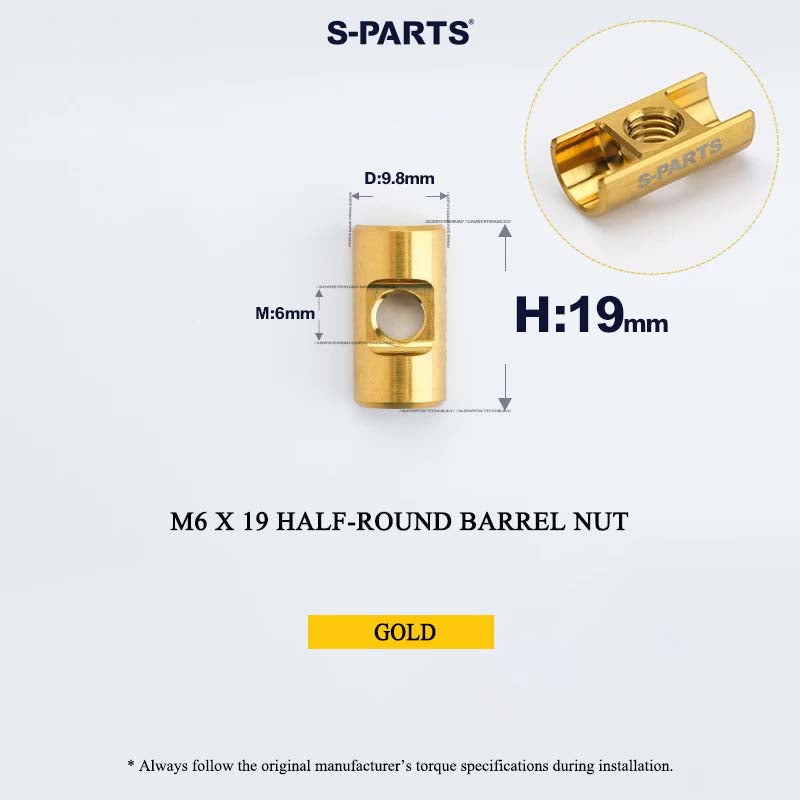 M6 Titanium Saddle Clamp Bolt & Barrel Nut for Road MTB Seatpost | Grade 5 Ti-6Al-4V