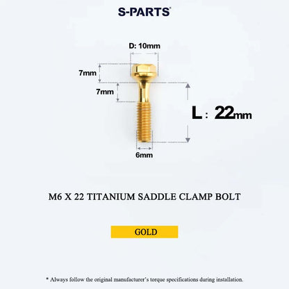 M6 Titanium Saddle Clamp Bolt & Barrel Nut for Road MTB Seatpost | Grade 5 Ti-6Al-4V