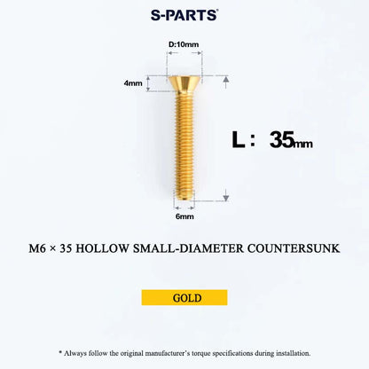 M6 Titanium Headset Top Cap & Expander Plug Bolt – Hollow & SL