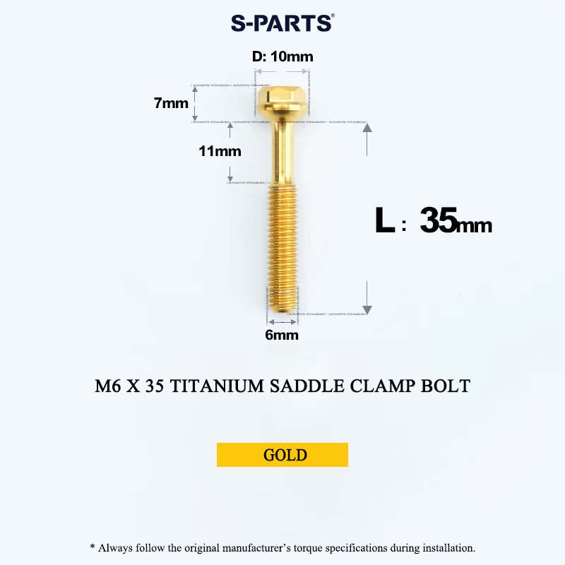M6 Titanium Saddle Clamp Bolt & Barrel Nut for Road MTB Seatpost | Grade 5 Ti-6Al-4V