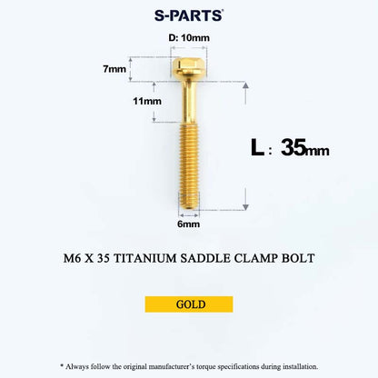 M6 Titanium Saddle Clamp Bolt & Barrel Nut for Road MTB Seatpost | Grade 5 Ti-6Al-4V