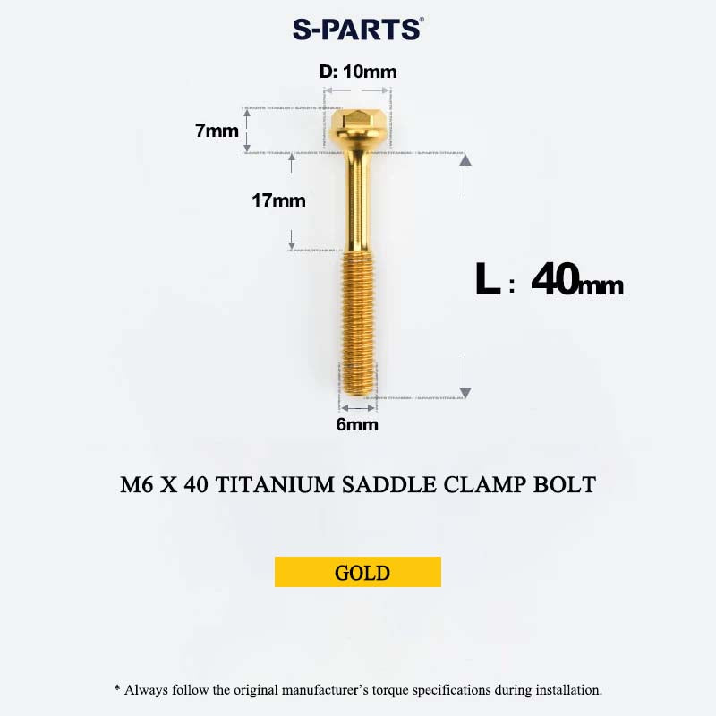 M6 Titanium Saddle Clamp Bolt & Barrel Nut for Road MTB Seatpost | Grade 5 Ti-6Al-4V