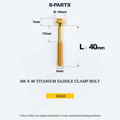 M6 Titanium Saddle Clamp Bolt & Barrel Nut for Road MTB Seatpost | Grade 5 Ti-6Al-4V