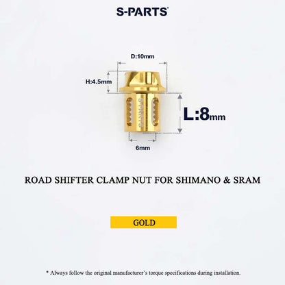 Grade 5 Titanium Shifter Clamp Bolt Kit for Shimano & SRAM Road Shifters