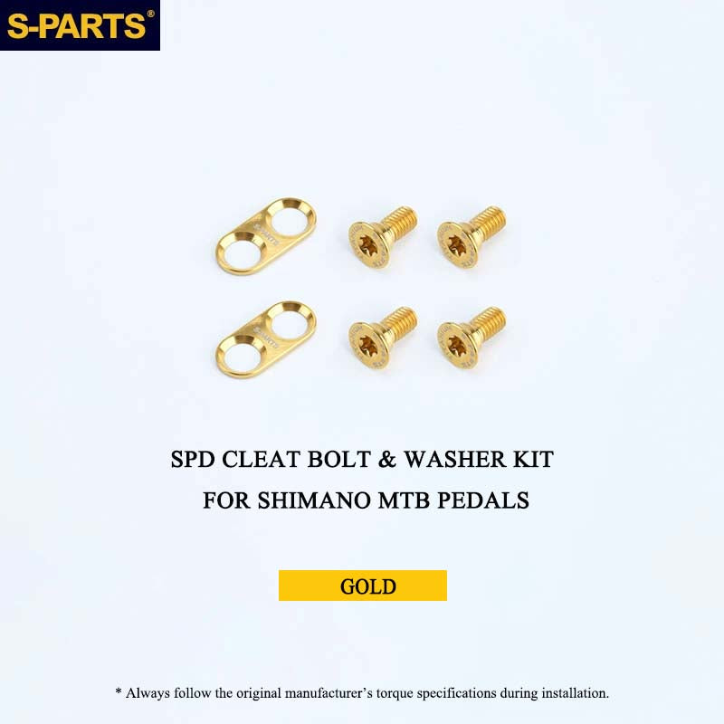 Titanium SPD Cleat Bolt & Washer Kit for Shimano MTB Pedals – Ti-6Al-4V T25 Torx Hardware