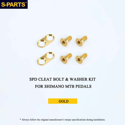 Titanium SPD Cleat Bolt & Washer Kit for Shimano MTB Pedals – Ti-6Al-4V T25 Torx Hardware
