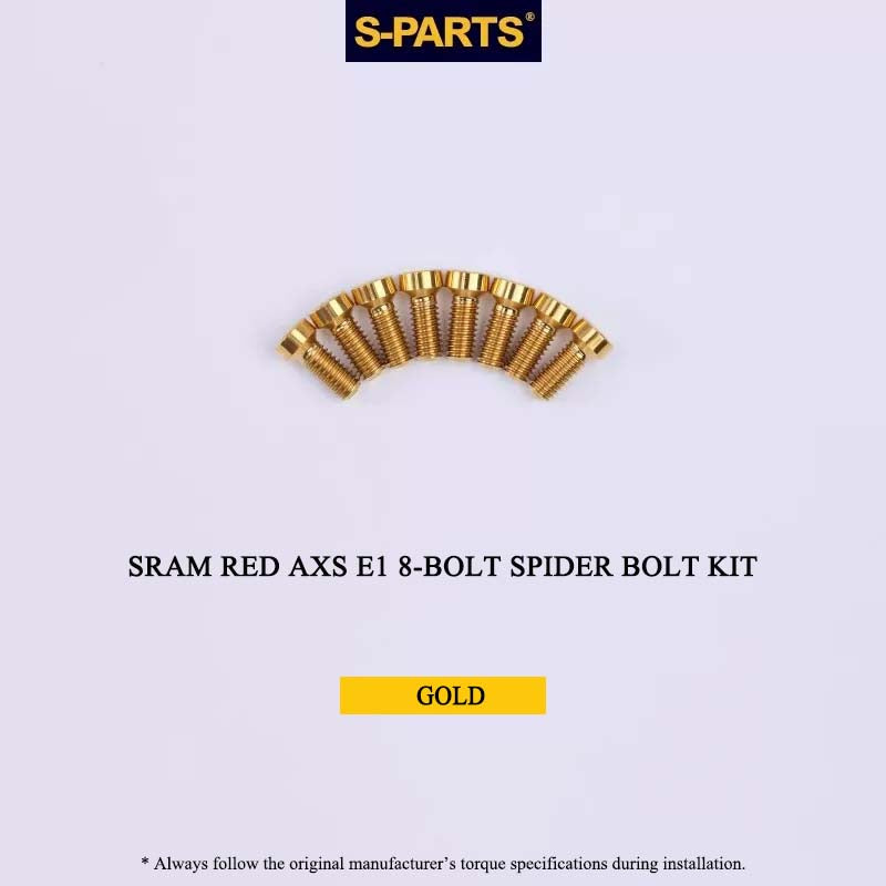 Titanium 8-Bolt Spider Bolt Kit for SRAM RED AXS E1 Crankset – M4 x 8.5mm | 8PCS