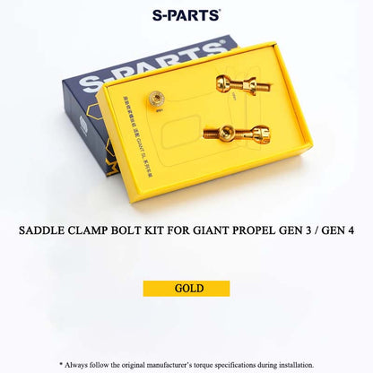 Titanium Saddle Clamp Bolt Kit for Giant Propel Gen 3 / Gen 4 | Grade 5 Ti-6Al-4V Seatpost Hardware