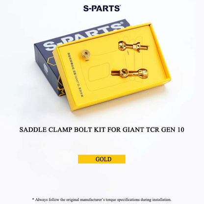Titanium Saddle Clamp Bolt Kit for Giant TCR Gen 10 | Grade 5 Ti-6Al-4V Seatpost Hardware Set