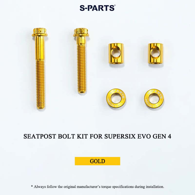 3D Printed Titanium Seatpost Saddle Clamp Kit, Two-Bolt, for Cannondale SuperSix EVO Gen 5
