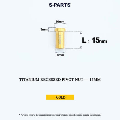 Titanium C-Brake Recessed Pivot Nut for M6 Brake Caliper Bolts (8-40mm)