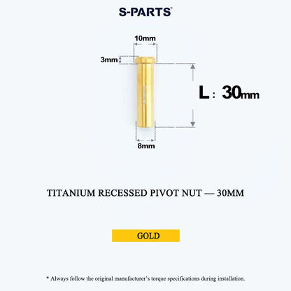Titanium C-Brake Recessed Pivot Nut for M6 Brake Caliper Bolts (8-40mm)