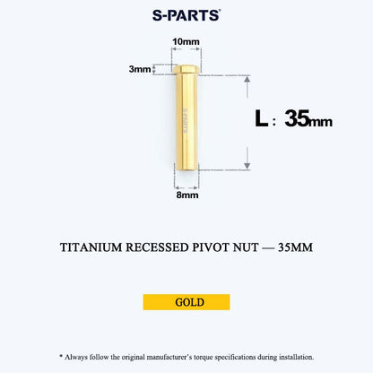 Titanium C-Brake Recessed Pivot Nut for M6 Brake Caliper Bolts (8-40mm)
