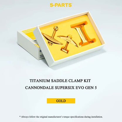 3D Printed Titanium Seatpost Saddle Clamp Kit, Two-Bolt, for Cannondale SuperSix EVO Gen 5