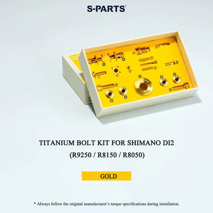Grade 5 Titanium Bolt Kit for Shimano Di2 Drivetrain Road Groupsets (R9250 / R8150 / R8050) – 18 pcs
