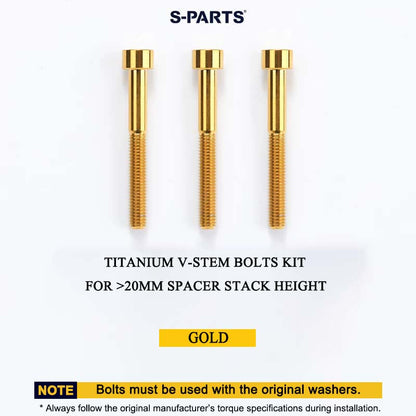 Cervélo S5 2025 Titanium V-Stem Bolts Kit – Grade 5 Ti-6Al-4V Head Tube Attachment Hardware (3PCS)