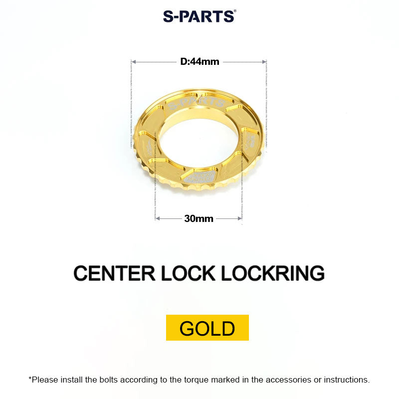 Grade 5 Titanium Center Lock Disc Brake Rotor Lockring – M30 × 7mm (44mm OD) for MTB, Road & Gravel Bikes