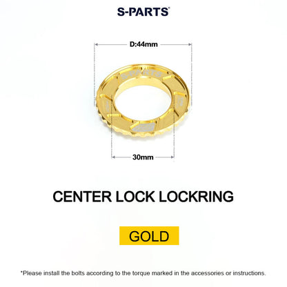 Grade 5 Titanium Center Lock Disc Brake Rotor Lockring – M30 × 7mm (44mm OD) for MTB, Road & Gravel Bikes