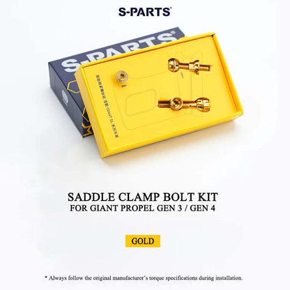 Titanium Saddle Clamp Bolt Kit for Giant Propel Gen 3 / Gen 4 | Grade 5 Ti-6Al-4V Seatpost Hardware