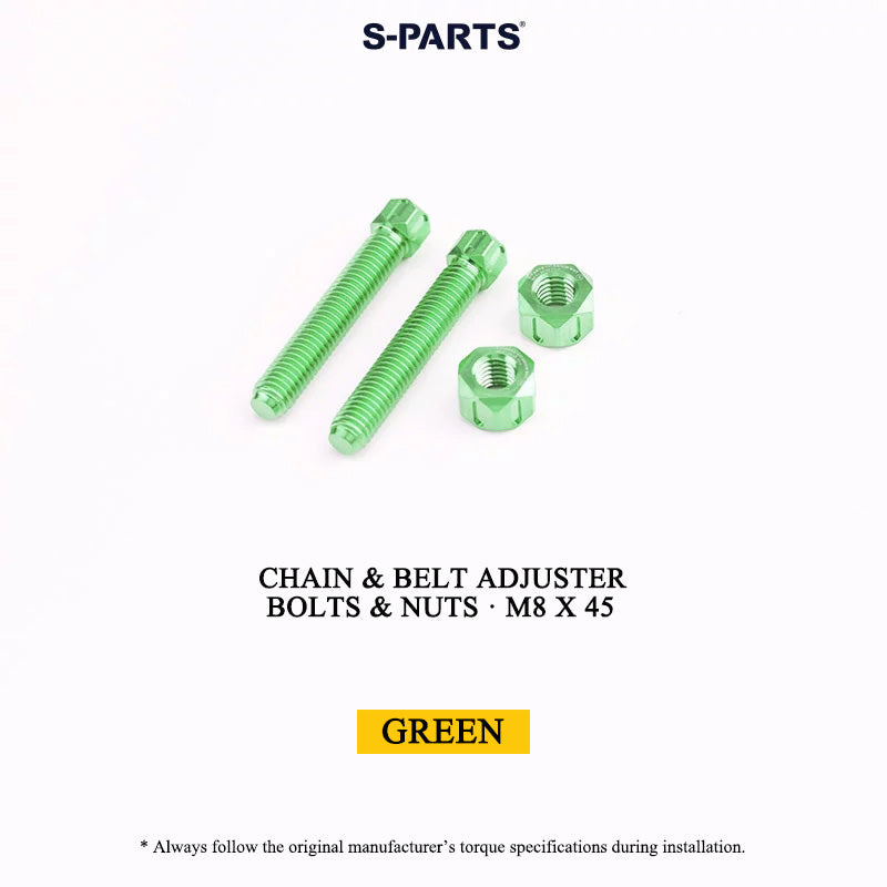 Grade 5 Titanium Chain/Belt Tensioner Adjuster Bolts and Nuts | M8×45 / M10×50