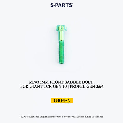 M7×35mm Titanium Front Saddle Clamp Bolt for Giant TCR Gen 10 / Propel Gen 3 & 4