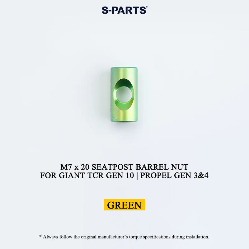 M7 x 20 Titanium Seatpost Barrel Nut for Giant TCR Gen 10 / Propel Gen 3 & Gen 4 (3.38g)