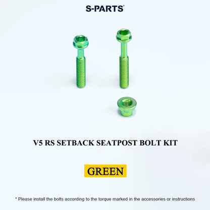 Grade 5 Titanium Seatpost Bolt Kit for COLNAGO Y1RS / V5RS – Saddle Clamp Hardware