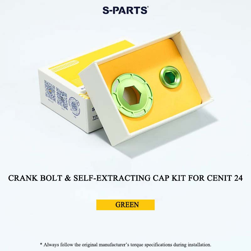 Titanium Crank Bolt & Self-Extracting Cap Kit for CENIT 24 Crankset | Grade 5 Ti-6Al-4V Upgrade