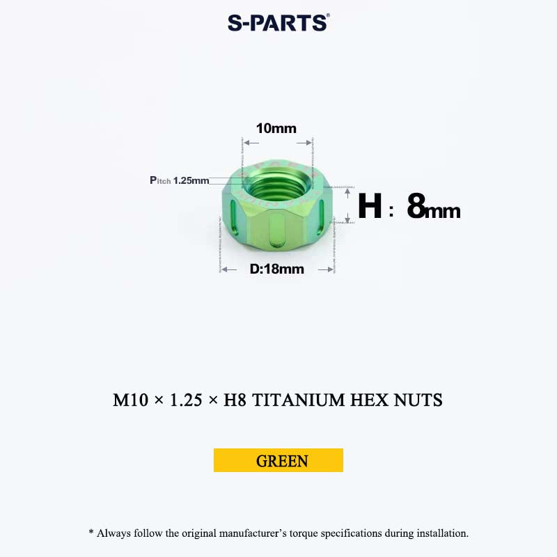 Grade 5 Titanium Hex Nuts M4–M12 | Metric & Fine Thread