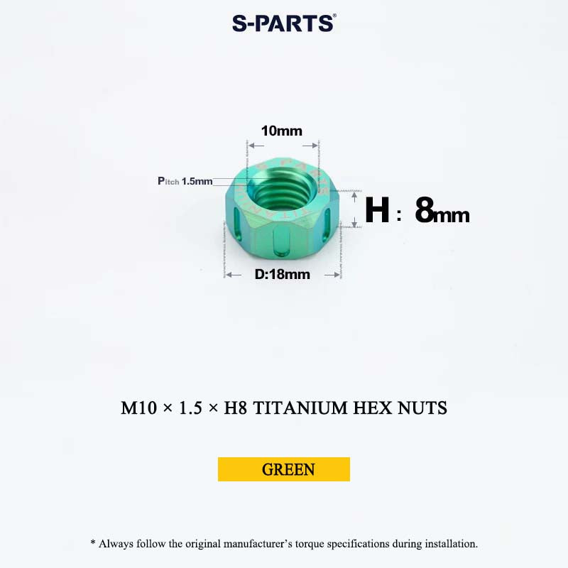 Grade 5 Titanium Hex Nuts M4–M12 | Metric & Fine Thread