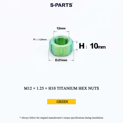 Grade 5 Titanium Hex Nuts M4–M12 | Metric & Fine Thread