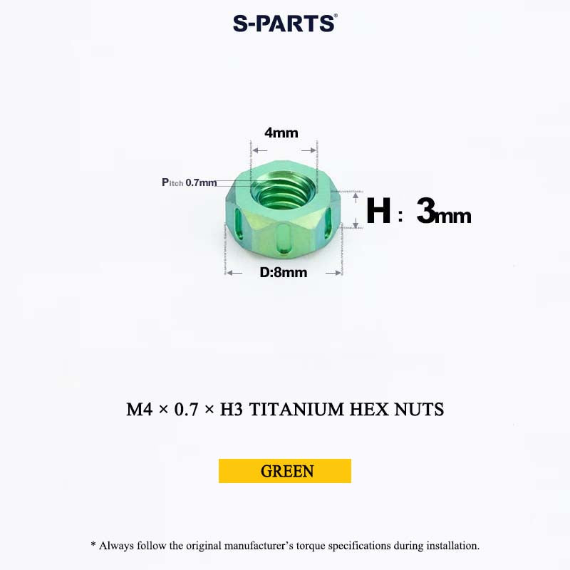 Grade 5 Titanium Hex Nuts M4–M12 | Metric & Fine Thread