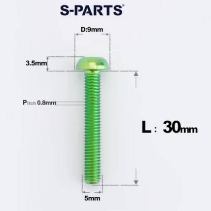 M5x8-34mm Titanium Disc Bolts Button Head Bolts for Water Bottle Cage