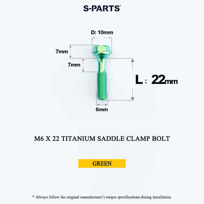 M6 Titanium Saddle Clamp Bolt & Barrel Nut for Road MTB Seatpost | Grade 5 Ti-6Al-4V