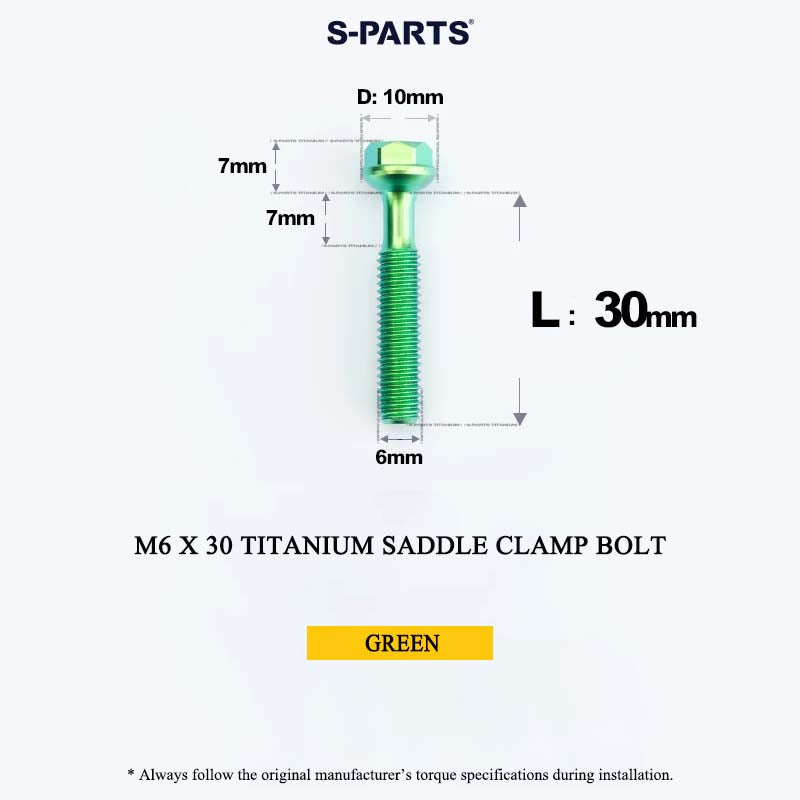 M6 Titanium Saddle Clamp Bolt & Barrel Nut for Road MTB Seatpost | Grade 5 Ti-6Al-4V