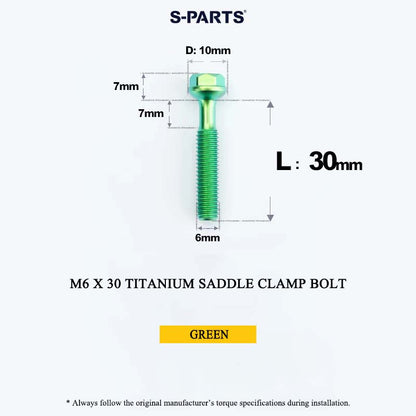 M6 Titanium Saddle Clamp Bolt & Barrel Nut for Road MTB Seatpost | Grade 5 Ti-6Al-4V