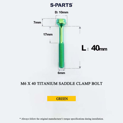 M6 Titanium Saddle Clamp Bolt & Barrel Nut for Road MTB Seatpost | Grade 5 Ti-6Al-4V