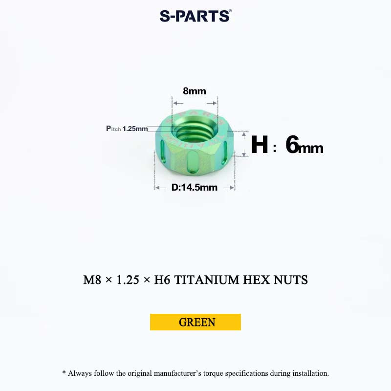 Grade 5 Titanium Hex Nuts M4–M12 | Metric & Fine Thread