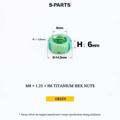 Grade 5 Titanium Hex Nuts M4–M12 | Metric & Fine Thread