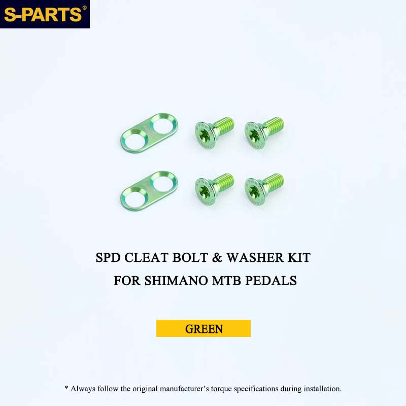 Titanium SPD Cleat Bolt & Washer Kit for Shimano MTB Pedals – Ti-6Al-4V T25 Torx Hardware