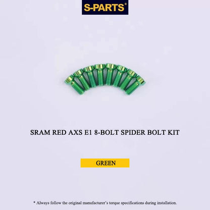 Titanium 8-Bolt Spider Bolt Kit for SRAM RED AXS E1 Crankset – M4 x 8.5mm | 8PCS