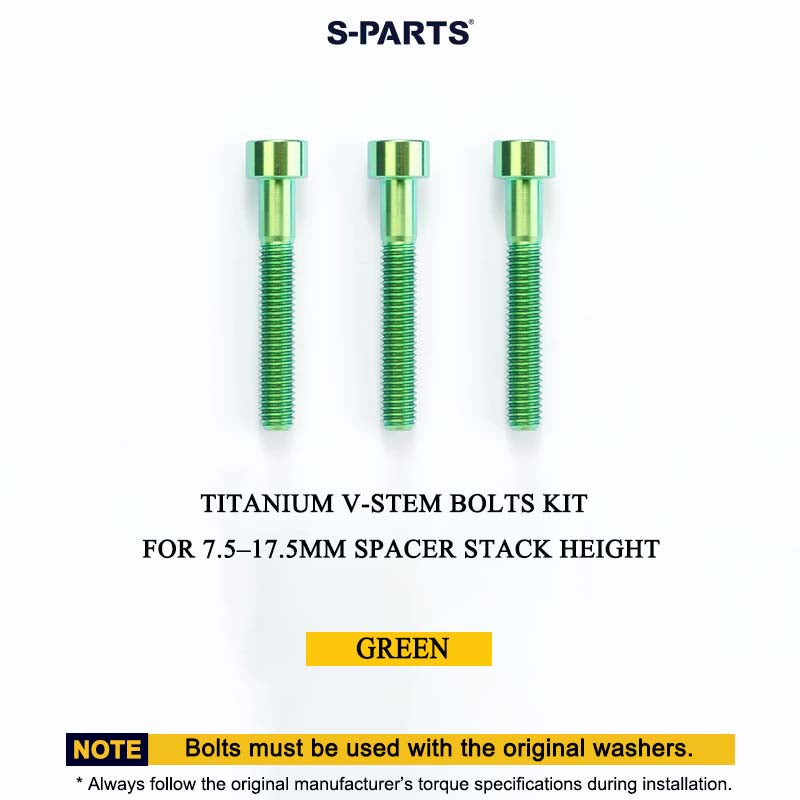 Cervélo S5 2025 Titanium V-Stem Bolts Kit – Grade 5 Ti-6Al-4V Head Tube Attachment Hardware (3PCS)