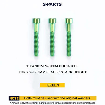 Cervélo S5 2025 Titanium V-Stem Bolts Kit – Grade 5 Ti-6Al-4V Head Tube Attachment Hardware (3PCS)