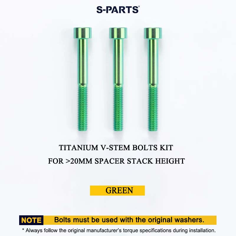 Cervélo S5 2025 Titanium V-Stem Bolts Kit – Grade 5 Ti-6Al-4V Head Tube Attachment Hardware (3PCS)