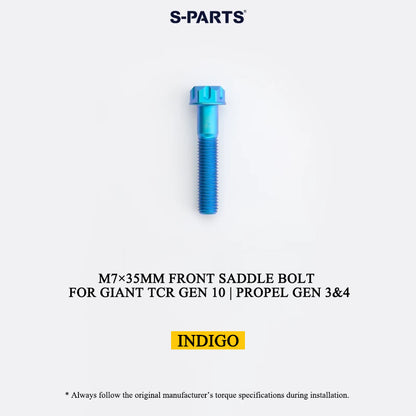 M7×35mm Titanium Front Saddle Clamp Bolt for Giant TCR Gen 10 / Propel Gen 3 & 4