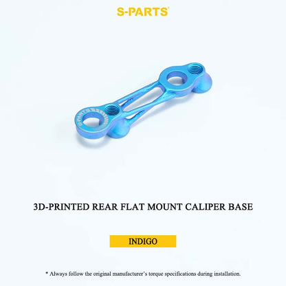 3DAM Grade 5 Titanium 3D-Printed Rear Flat Mount Caliper Base | Universal Fit | Hollow Design