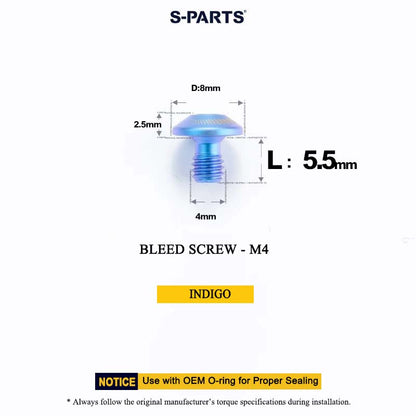 Grade 5 Titanium Bleed Port Screw for SRAM MAVEN Brake Levers